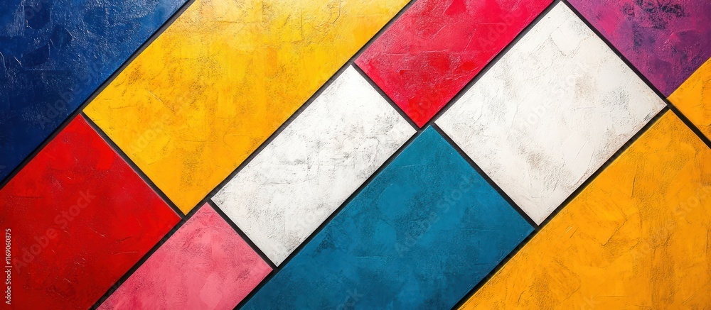 Poster colorful diagonal textured tile pattern.