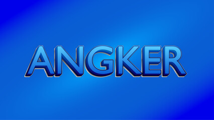 blue editable 3d text effect Angker