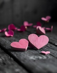heart on wooden background