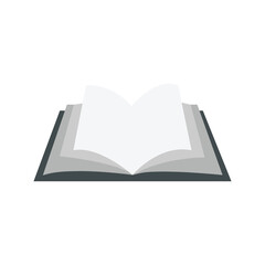 Open book frame illustration (black) line vector