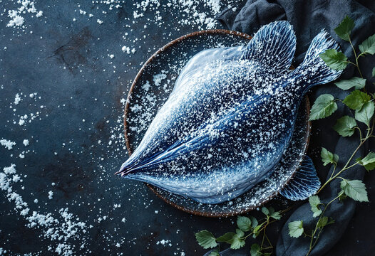 Top view a raw langust ready for cooking