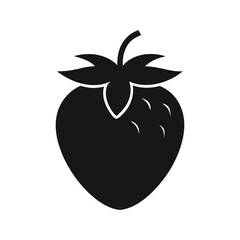 Strawberry Silhouette Art Vector Design