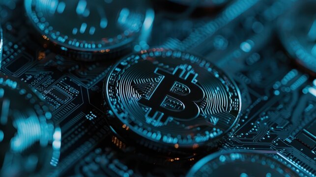 Bitcoin Cryptocurrency Close-Up