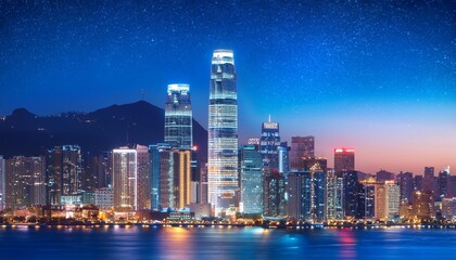 country skyline at night