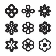 Floral Icon Vector Design Bundle.