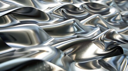 Fluid Metallic Waves in Abstract Design