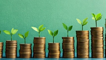 Growing investment opportunities in sustainable finance with nature-inspired visuals