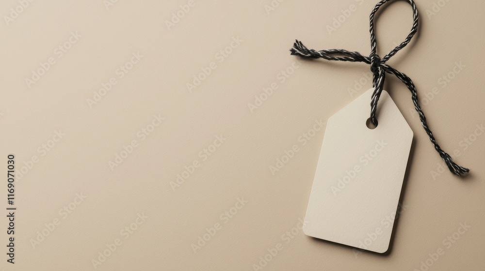 Poster dynamic merchandise tag with modern graphics neutral background graphic design creative environment 