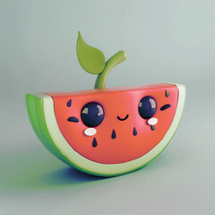watermelon kawaii style