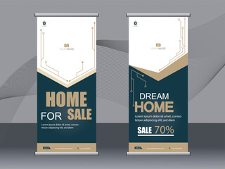 Business banner roll up set, standee banner template. modern banner.