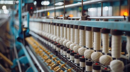 Modern Textile Factory Assembly Line