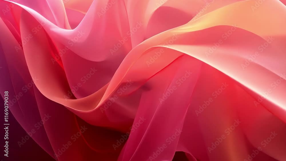 Poster soft, flowing fabric in shades of pink and red creates a romantic atmosphere perfect for valentine's