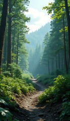 Obraz premium morning in the forest