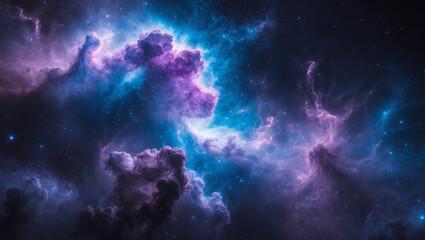 Vibrant Night Sky with Explosive Energy and Colorful Nebula Illuminated by Bright Shining Stars for Desktop Wallpaper