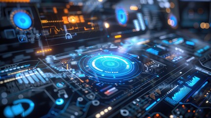 Futuristic High-Tech Control Interface