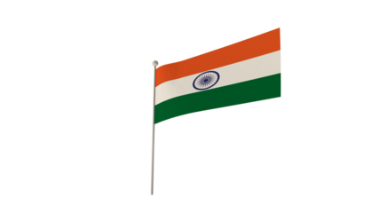 India flag fluttering, Indian Flag on Independence Day and Republic Day of India waving