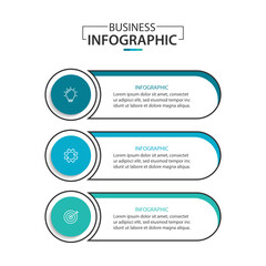 Business infographic template. 3 Step timeline journey. Process diagram, Infographic elements vector illustration.	