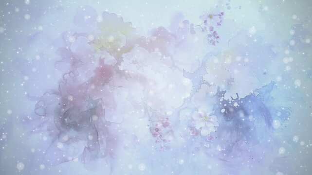 水彩 花模様 パーティクルBG222_02