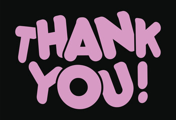 Thank you banner y2k style vector illustration