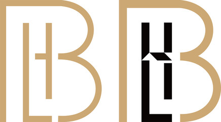 L H B house letter logo