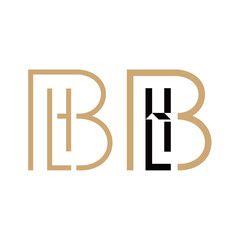 L H B house letter logo