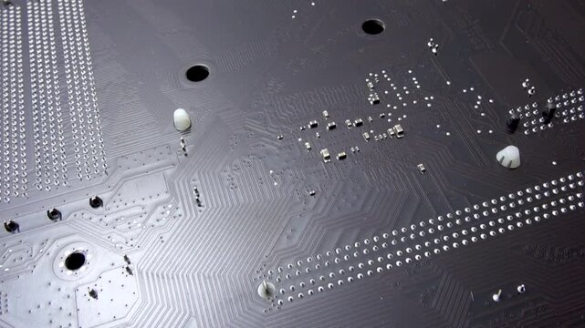 printed circuit board with smd components close-up
