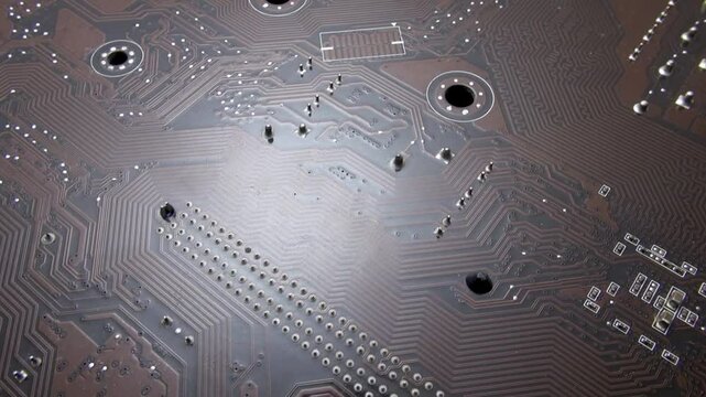printed circuit board with smd components close-up