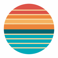 Retro Striped Vintage Background Vector Illustration 