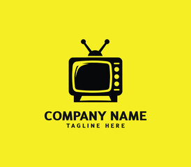 Tv logo design vector. television logo template. TV channel program icon logo design vector template