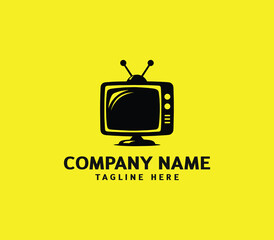 Tv logo design vector. television logo template. TV channel program icon logo design vector template