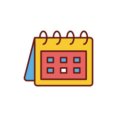 Calendar with Highlighted Date vector icon