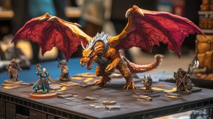 Epic Dungeon and Dragon Board Game Diorama  Immersive Fantasy Adventure