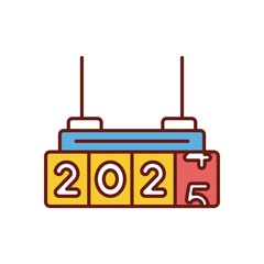 New Year�s Countdown vector icon