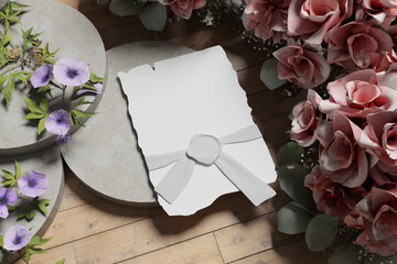 A5 Wedding Invitation Card Mockup for showcasing your design to clients