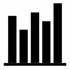 Bar Chart Silhouette Vector Art
