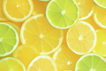 Fototapeta premium Lemon slices backdrop