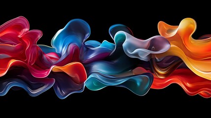 Obraz premium Abstract Colorful Fluid Swirls Design