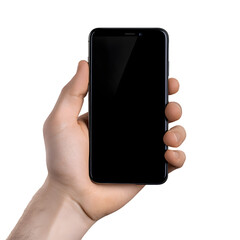smart phone in hand mockup isolated on transparent background Smartphone png