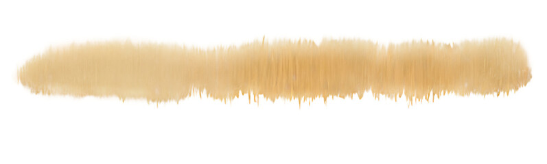 Shimmering Golden Brush Stroke on Transparent Background
