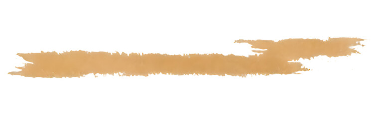 Shimmering Golden Brush Stroke on Transparent Background