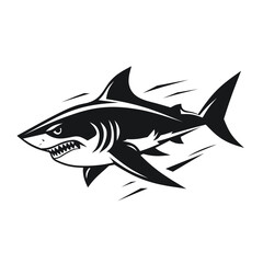 shark simple black white