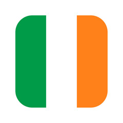 Ireland flag rounded square icon