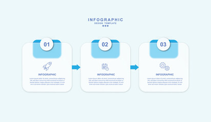 Infographic 3 options design elements for your business data. Vector Illustration.