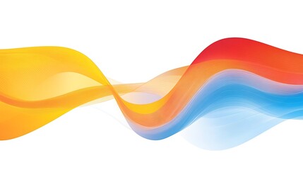 Abstract Colorful Waves Design Flowing Smoothly
