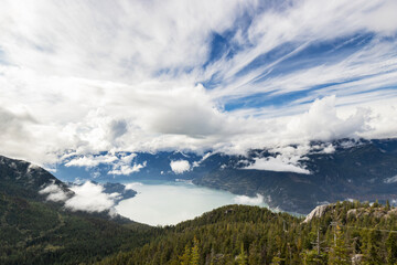 View of Howe Sound from the Top of the Sea to Sky Gondola