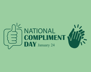 National compliment Day, January 24. Social Media Post, poster, card, banner, background Vector Design Template.