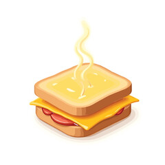 Cheese dices and slices vector illustration