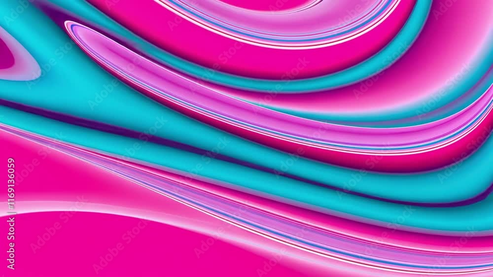 Poster a vibrant abstract design featuring fluid motion and swirling shapes, evoking creativity and dynamic