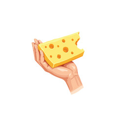 Cheese dices and slices vector illustration
