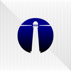 Lighthouse logo. lighthouse combined with initial letter O logo